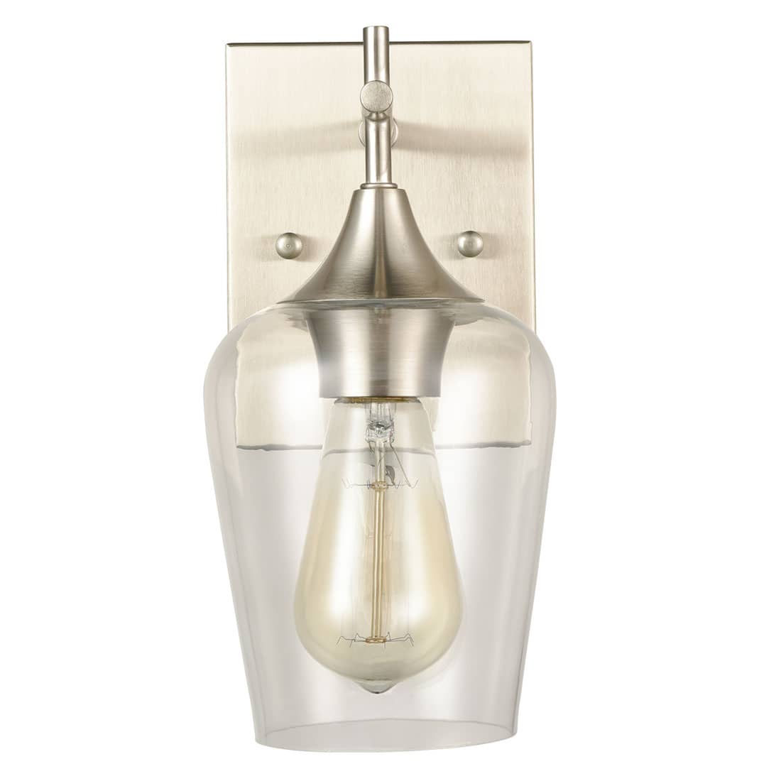 Modern Brushed Nickel Bathroom Wall Sconces | Claxy