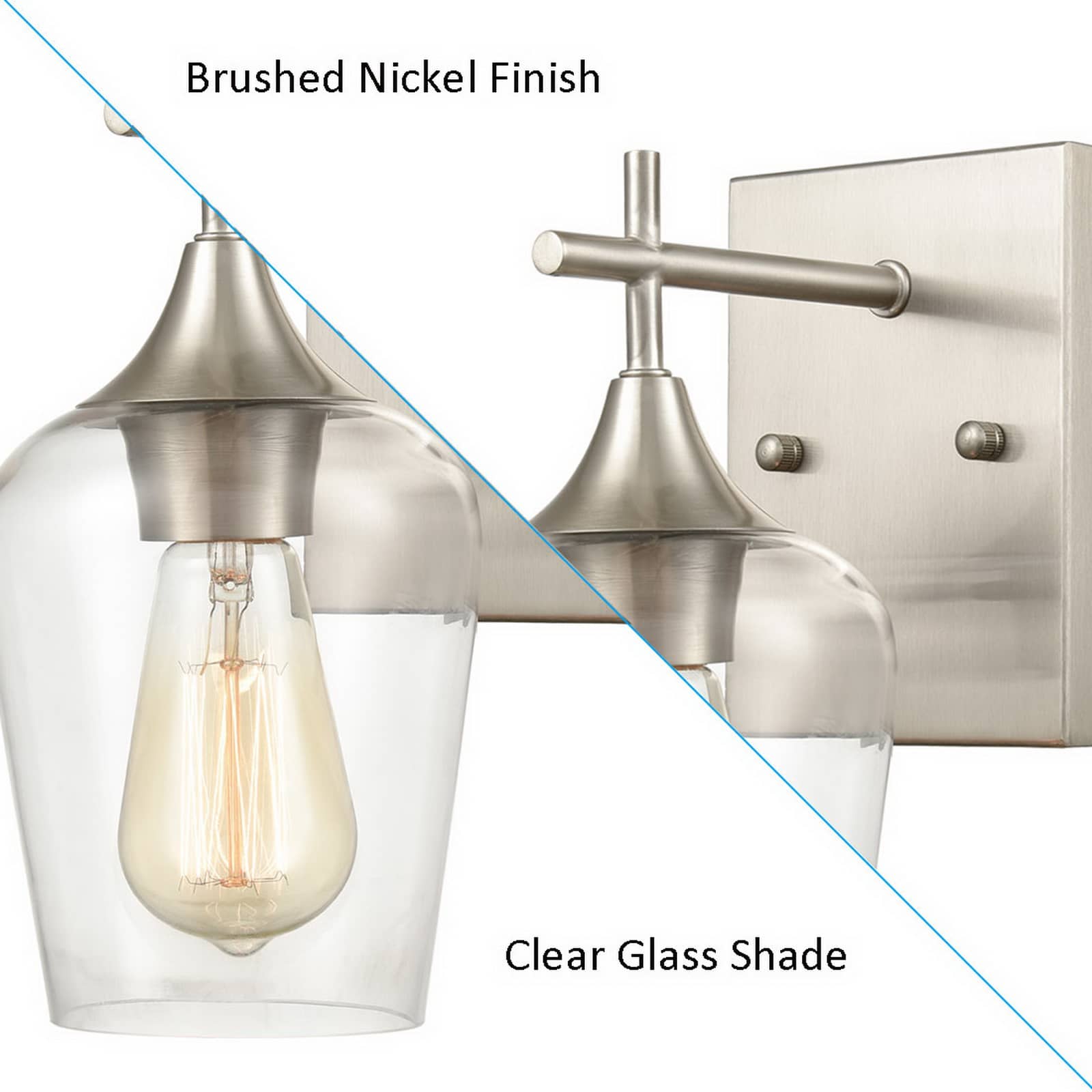 Modern Industrial Brushed Nickel Finish Details about   Light Society Cressley Wall Sconce 