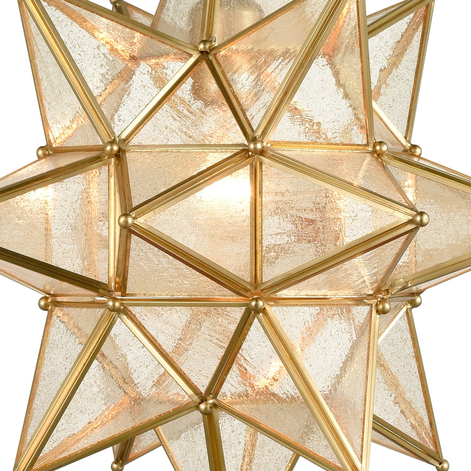 Gold Light Moravian Star Pendant Chandelier (15 Inch)