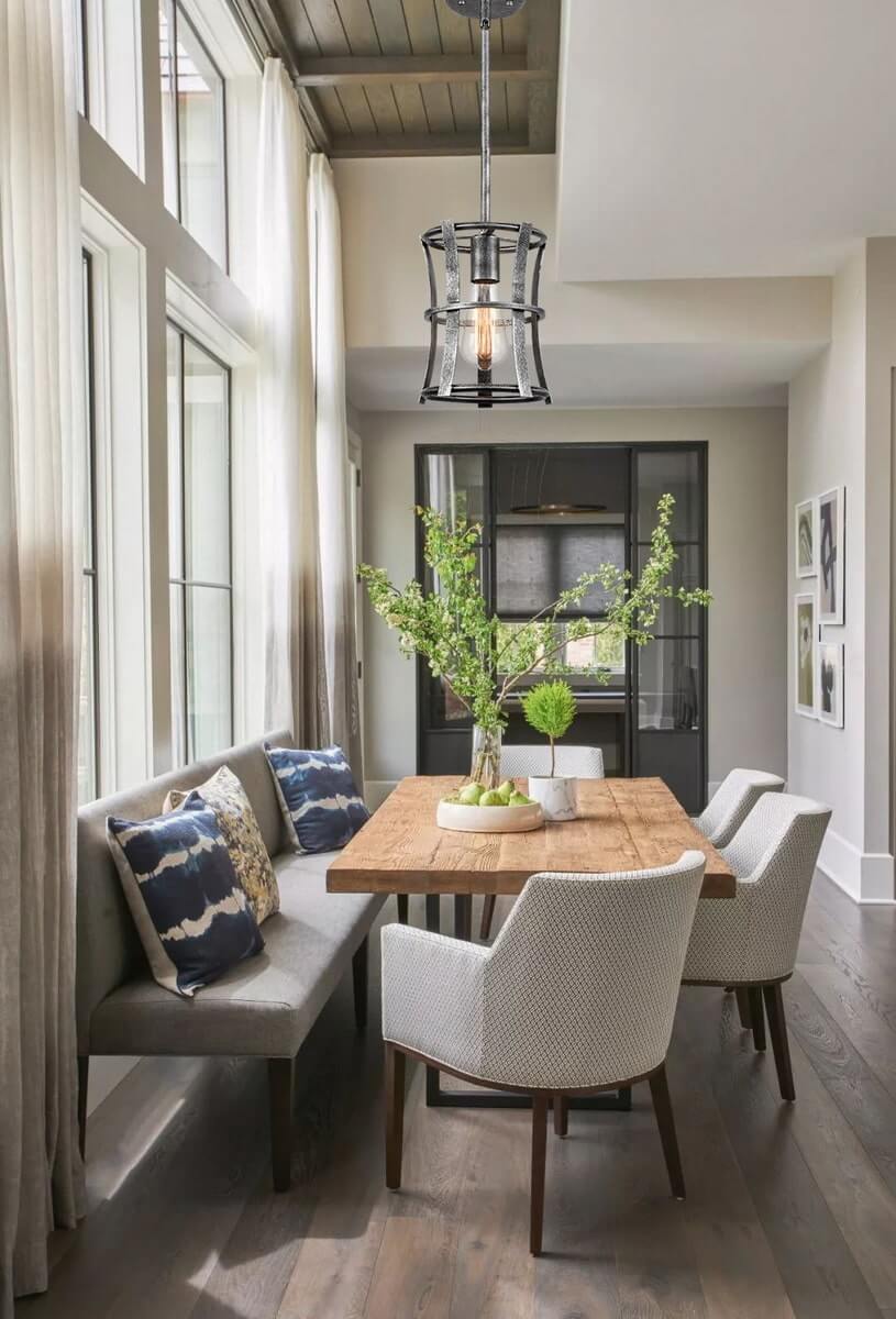 Antique Silver Downrod Pendant Lighting Slanted Ceiling Compatible