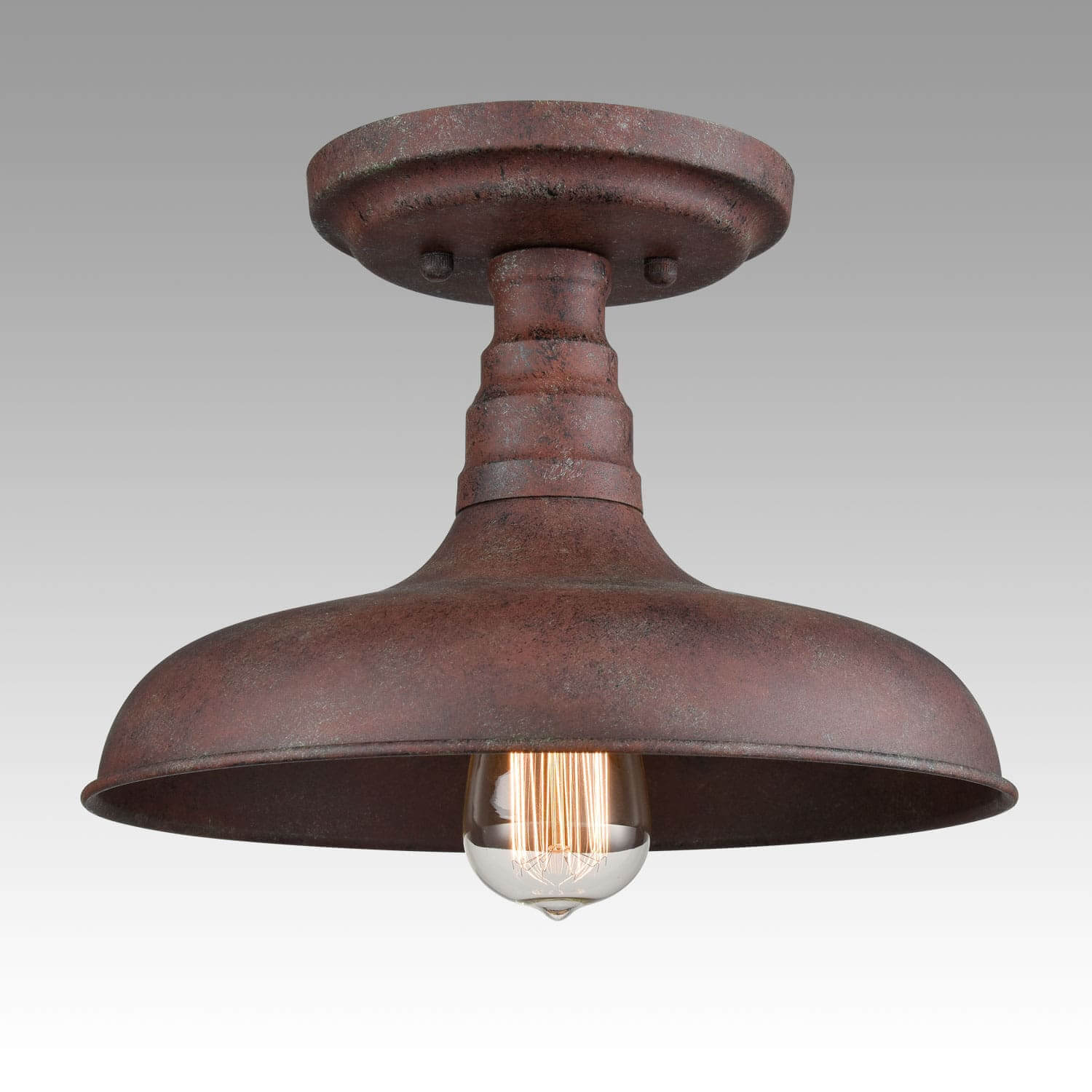 Rustic Industrial Barn Semi Flush Mount Ceiling Light