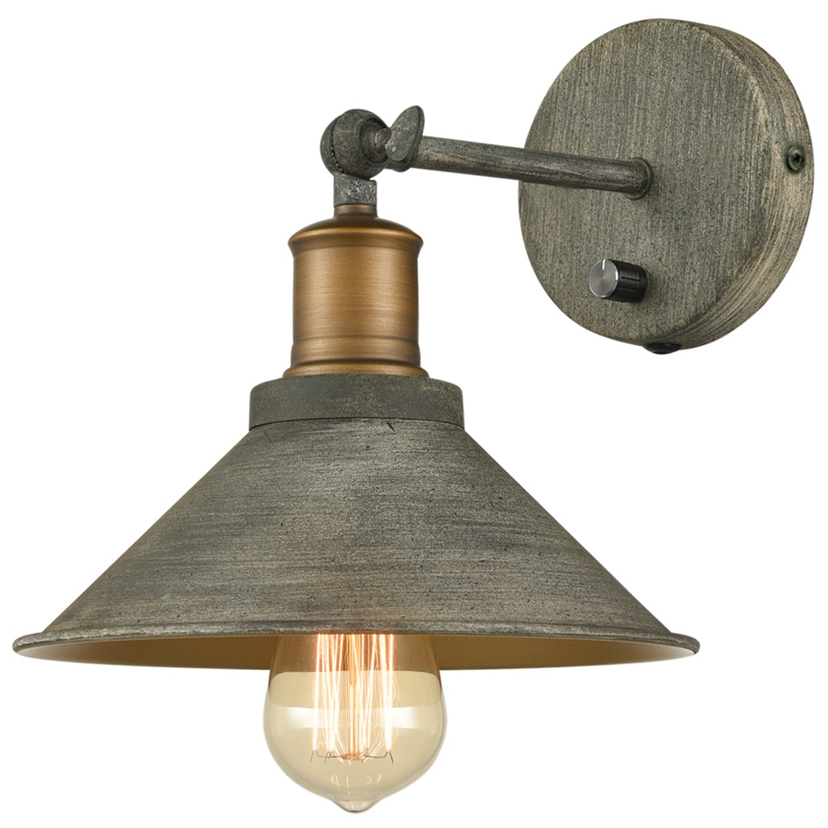 MODERN VINTAGE INDUSTRIAL WALL LIGHT IRON WALL LAMP DOUBLE ARMS RUSTIC SCONCE 