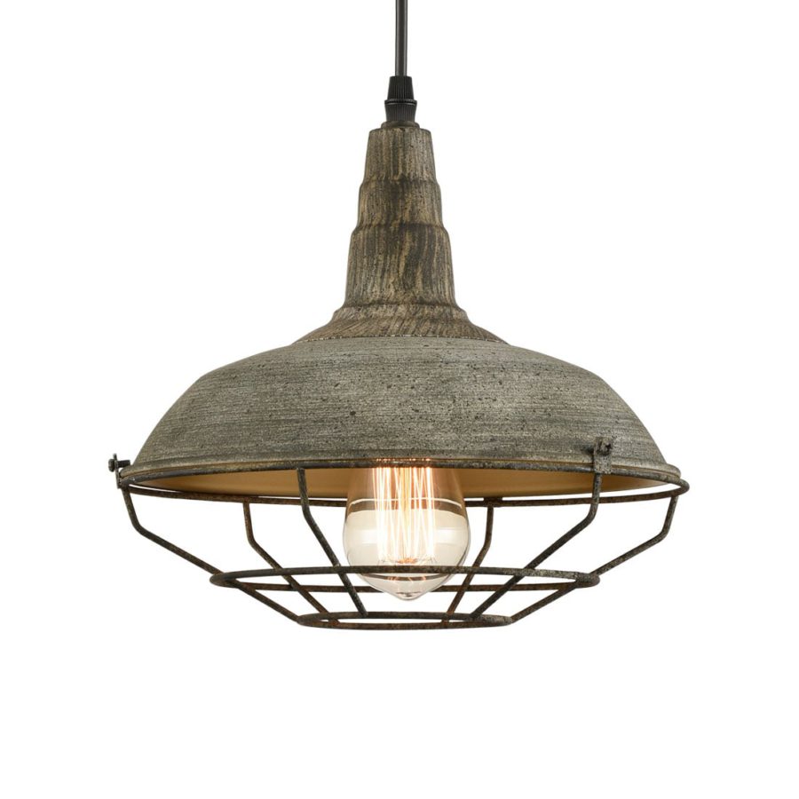 Distressed Blue Vintage Industrial Ceiling Pendant Light Claxy