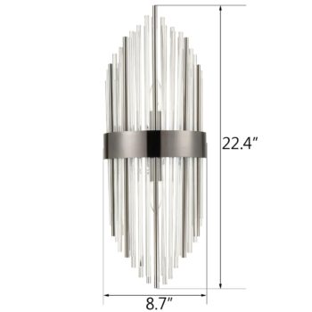 Modern Flute Shape Glass Wall Sconces 2-Pack Wall Sconce Lighting
