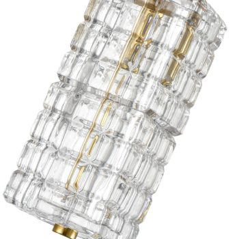 Modern Brass Glass Pendant Lights Crystal Glass Shade 5