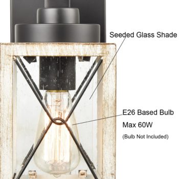 Seeded Glass Shade Wall Light Modern Outdoor Lights Fixtures