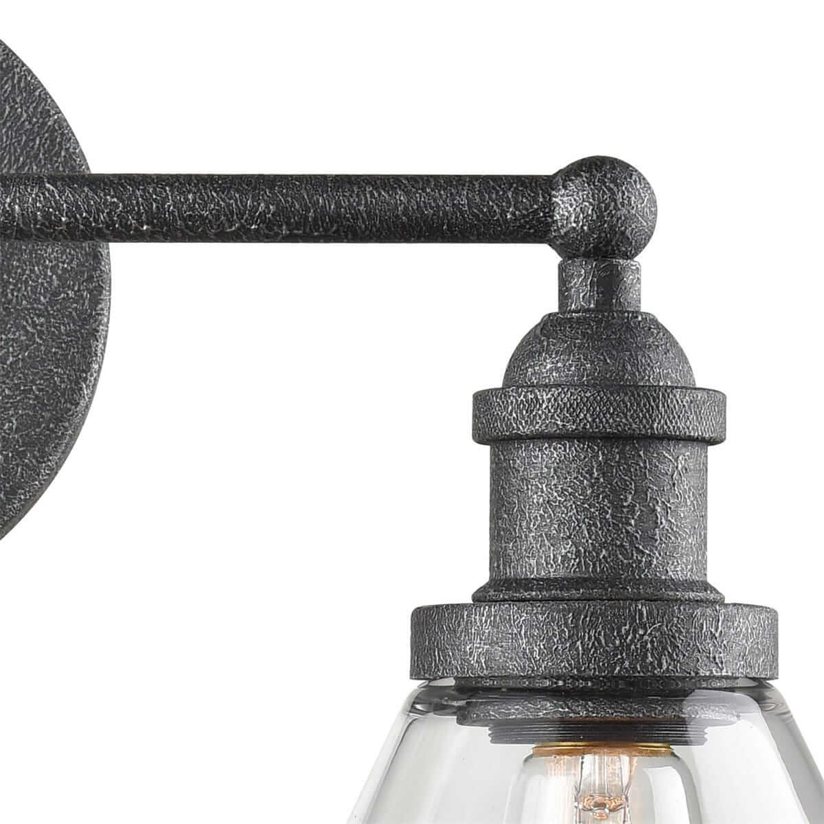 Vintage Glass Bellshaped Plugin Double Light Wall Sconce Claxy