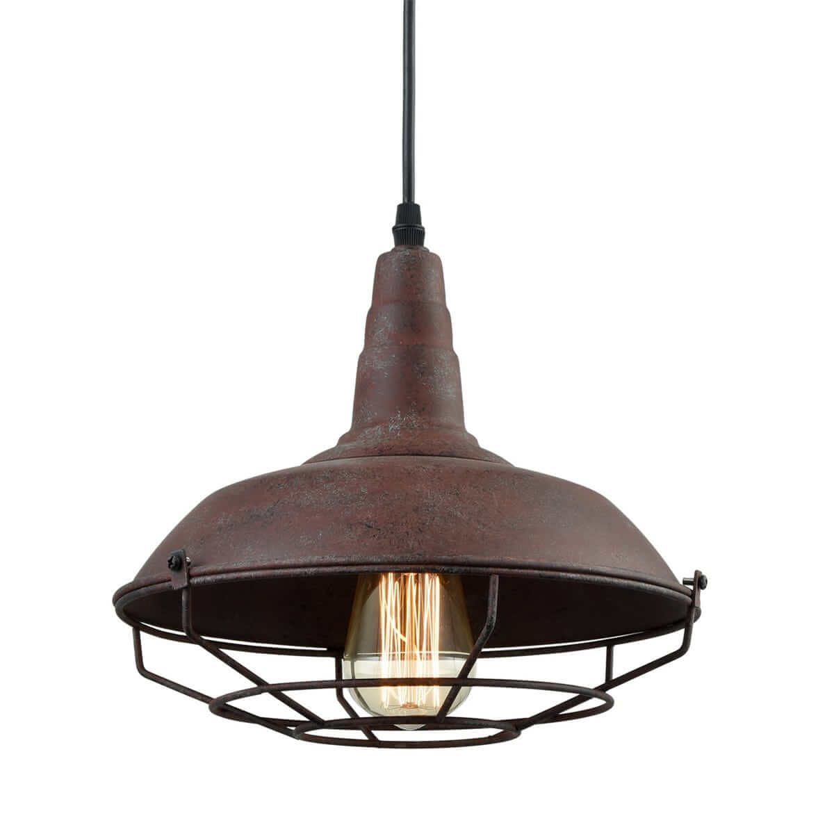 Antique Rustic Iron Vintage Barn Ceiling Lamp Industrial Pendant Indoor Light 