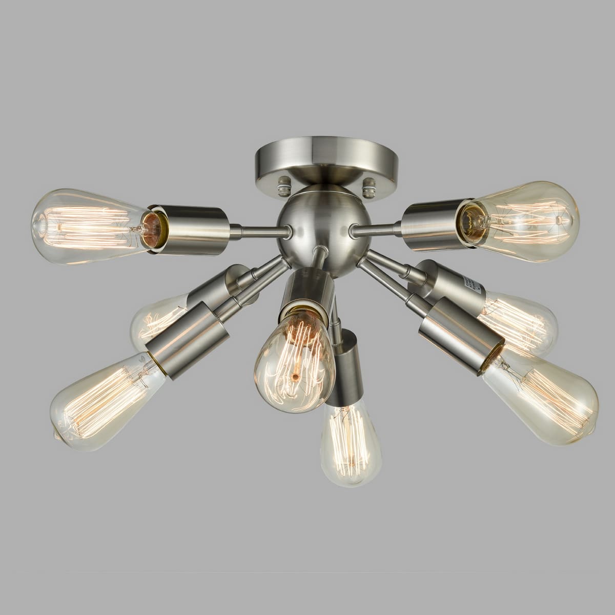 Modern Brass Sputnik Flush Mount Ceiling Fixture 8 Lights Claxy