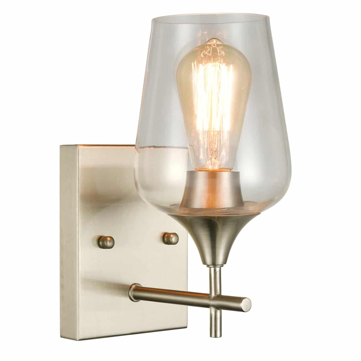 Brushed Nickel Modern Bathroom Wall Sconces Claxy