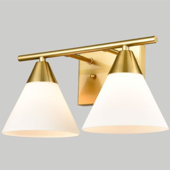 modern brass vanity light