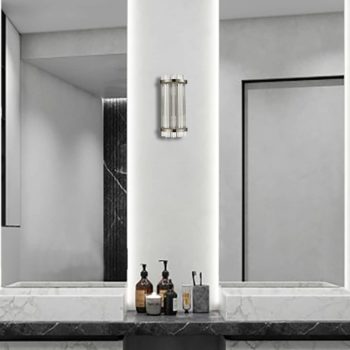 Modern Crystal Wall Sconces Titanium Black Wall Lights Fixture