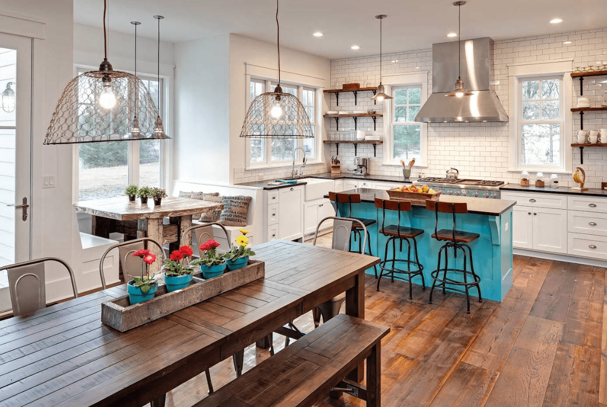 kitchen island pendant lighting teal