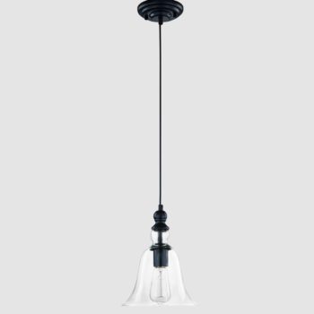 Matte Black Glass Pendant Light Fixture Hanging Ceiling Light