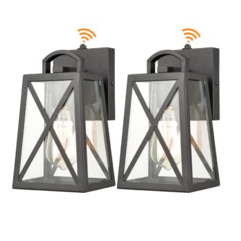 Black Outdoor Wall Sconce Lighting Dusk to Dawn Outdoor Lights 2 Pack