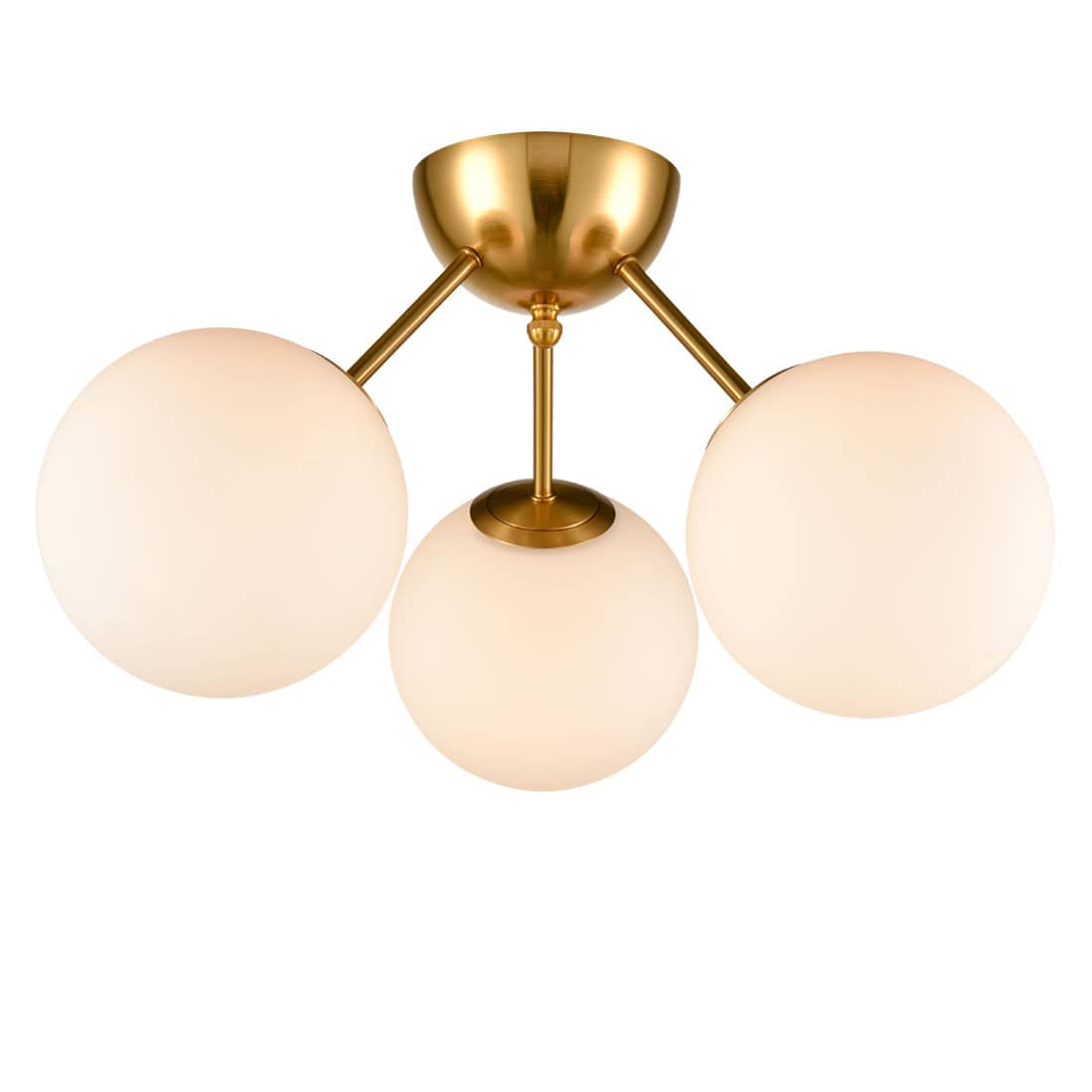 3 Arms Mid Century Brass Sputnik Chandelier Modern Pendant Lamp Ceiling Light 