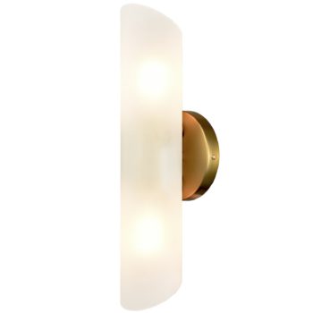 Modern Brass 2-Light Cylinder Sconce Lighting Set of 2