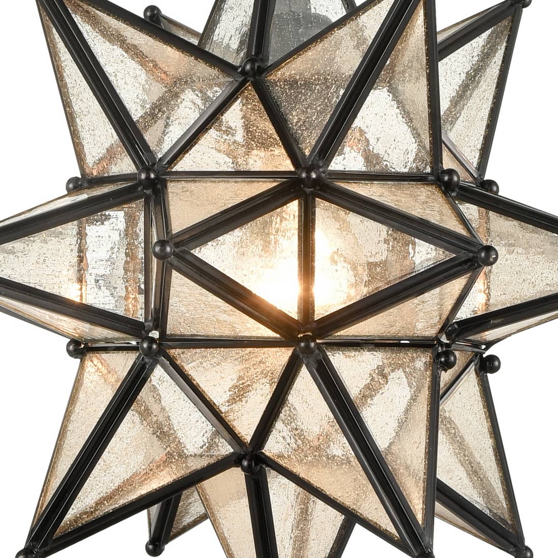 Moravian Star Pendant Light Seeded Glass (13 Inch) | Claxy