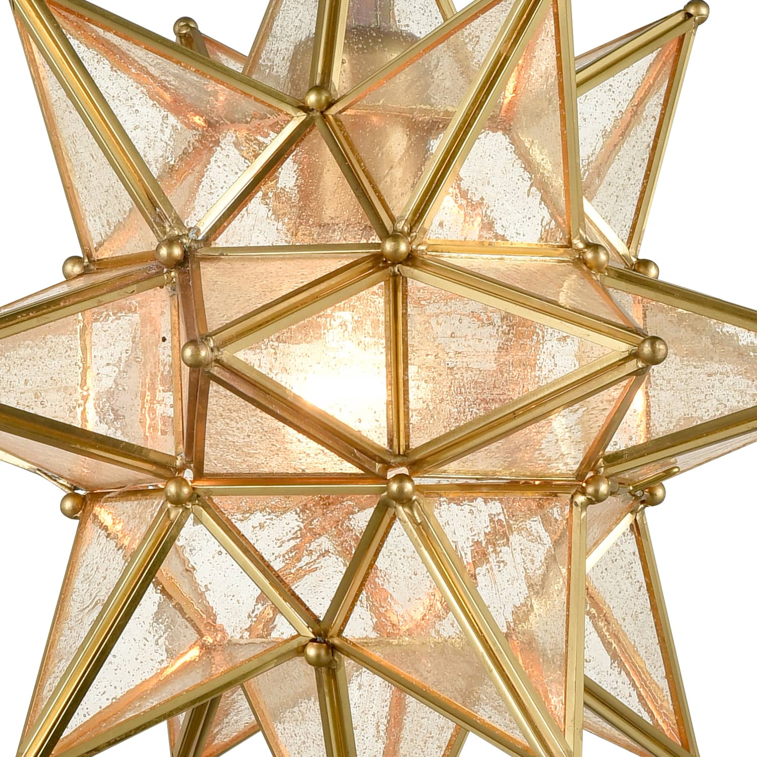 Gold Light Moravian Star Pendant Chandelier (13 Inch)