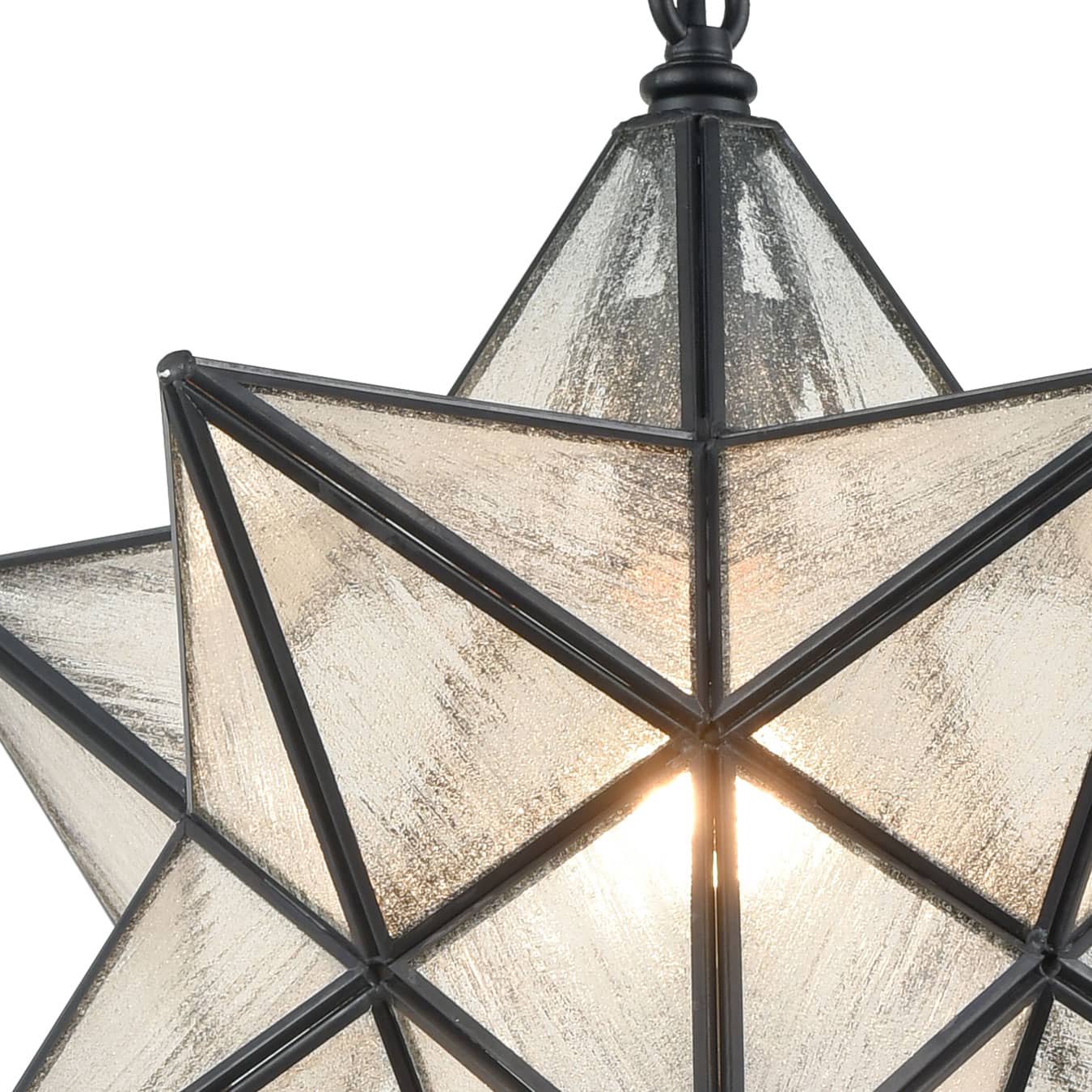 Seeded Glass Moravian Star Pendant Light (16 inch) Claxy