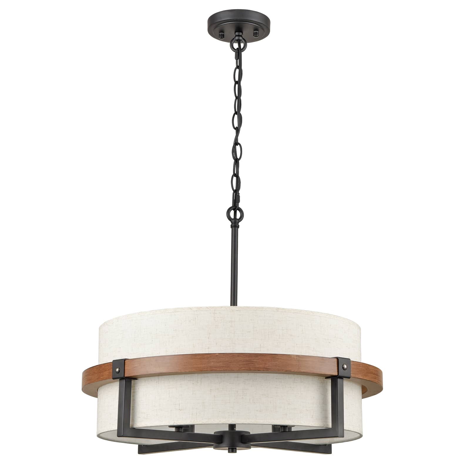 Rustic Drum Chandelier for Dining Room 