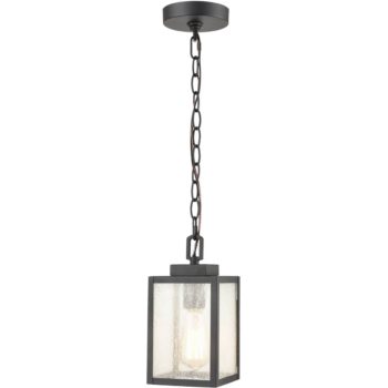 Seeded Glass Outdoor Porch Lantern Ceiling Hanging Fixture