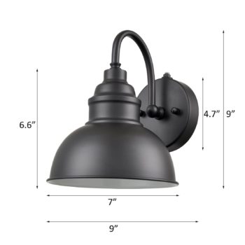 Black Dusk to Dawn Outdoor Wall Sconce Set of 2