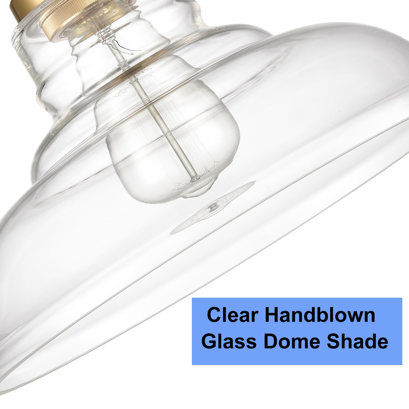 Modern Brass Ceiling Light Glass Dome Shade CLAXY