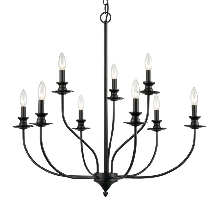 Black Farmhouse Chandelier Candle Chandelier for Dining