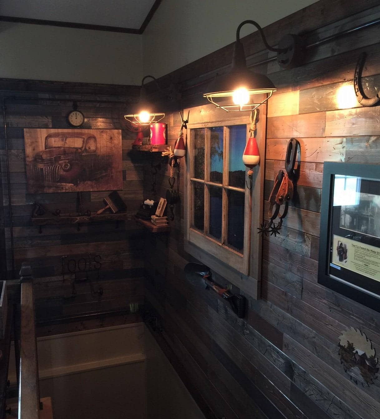 Metal Plug in Wall Lights Rustic Barn Cage Shade Claxy