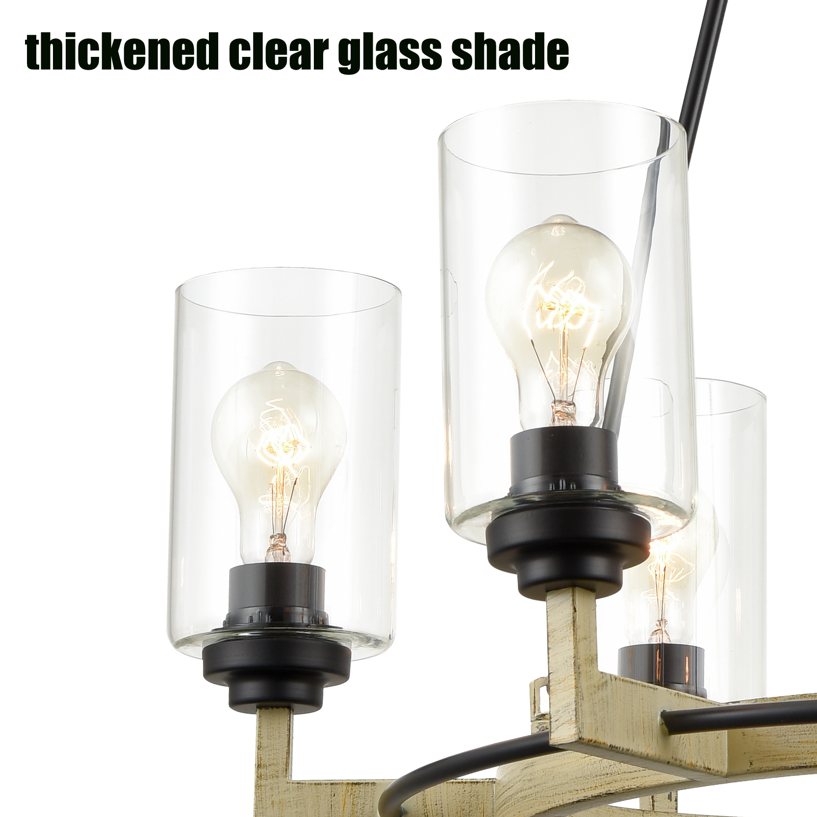 6 Lights Black Metal Wagon Wheel Pendant Light