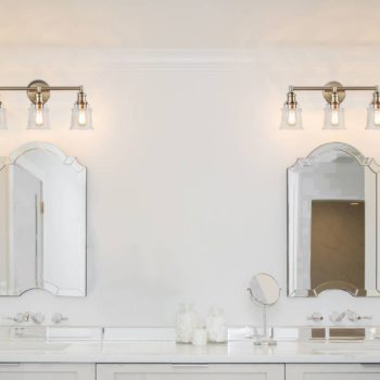 Vintage Bath Vanity Light 3 Wall, Polished Nickel Bathroom Vanity Mirrors