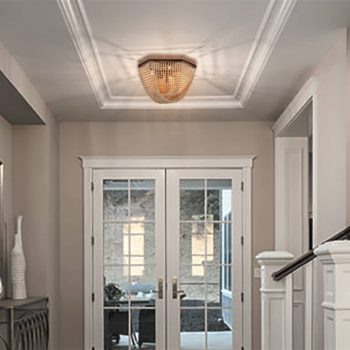4-Light Contemporary Wood Beaded Chandelier Boho Ceiling Light