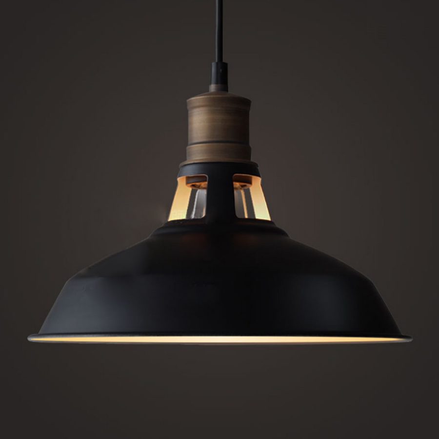 Industrial 1-Light Black Barn Pendant Lighting