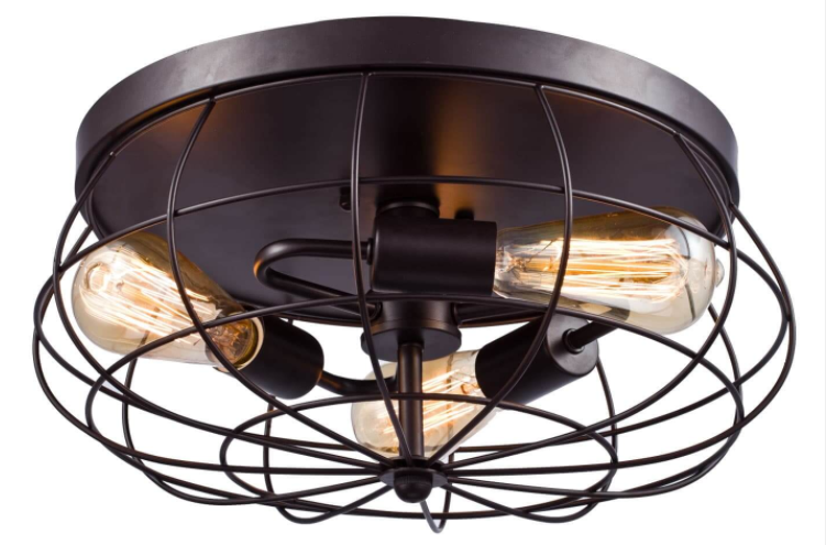 Industrial Metal Cage Ceiling Light