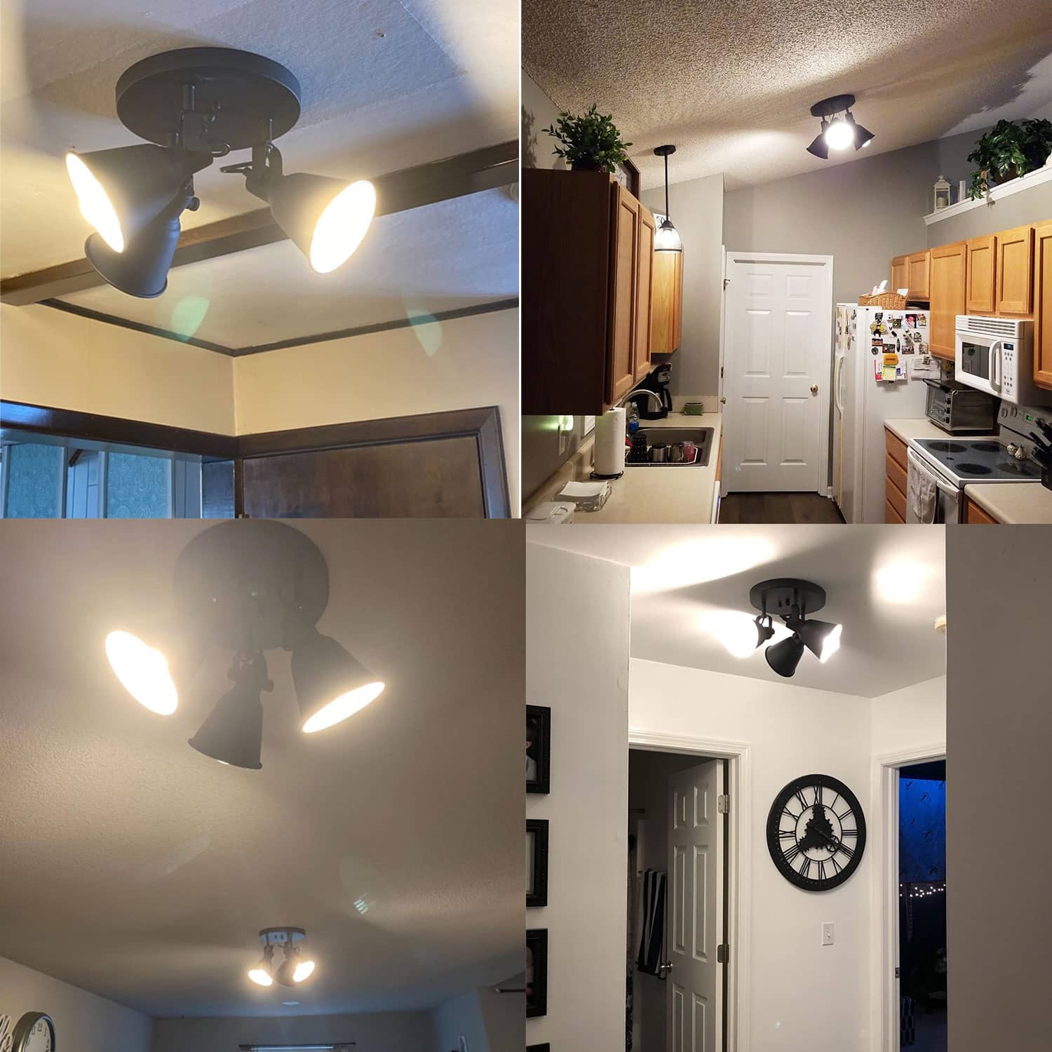 Matte Black Metal MultiDirectional Ceiling Lights Claxy