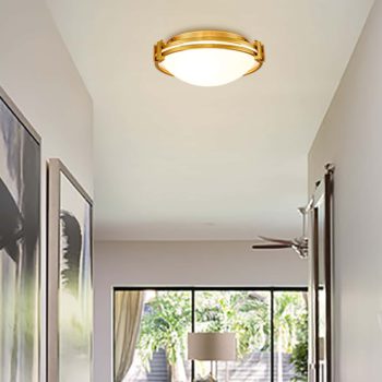 Modern Flush Mount Ceiling Light 12 Inches Brass Ceiling Lighting