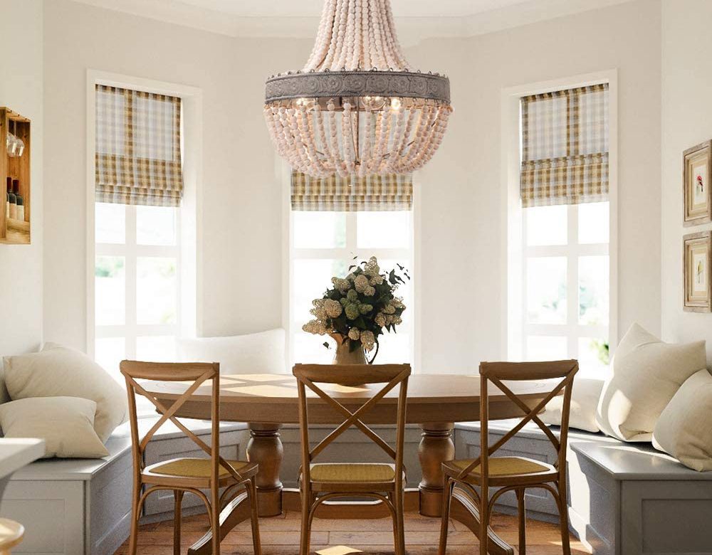4 Best Wood Beaded Chandeliers For, How Far Should A Chandelier Be From Table Top