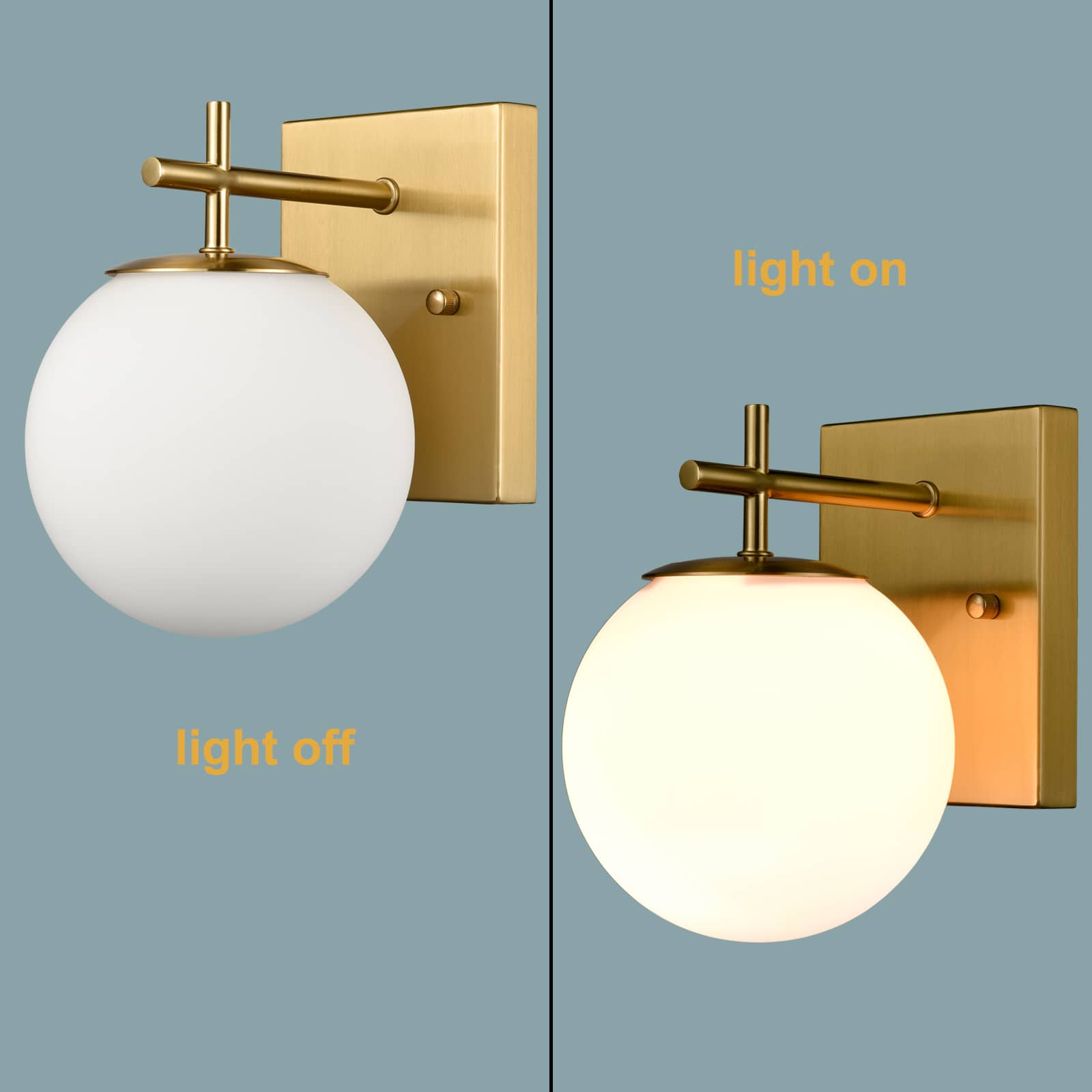 Mid Century Modern Globe Sconce - 2 Light | Claxy Lighting
