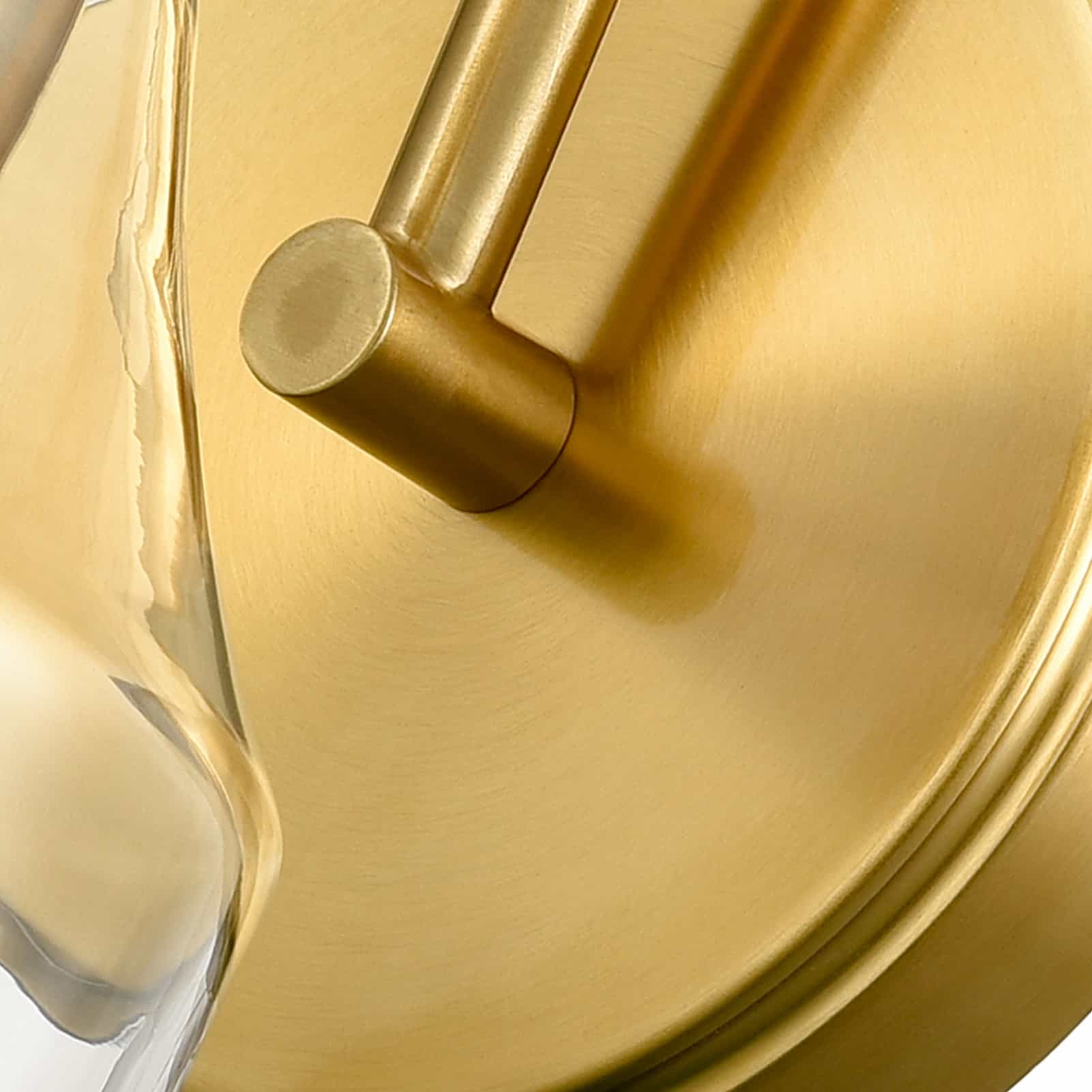 Brass Modern Clear Glass Bathroom Wall Sconces | Claxy