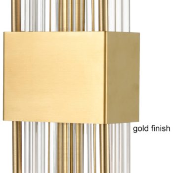 Set of 2 Modern Gold Wall Sconces with Crystal Clear Glass for bedroom 5