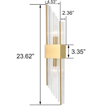 Set of 2 Modern Gold Wall Sconces with Crystal Clear Glass for bedroom 6