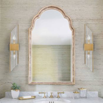 Set of 2 Modern Gold Wall Sconces with Crystal Clear Glass for bedroom 7