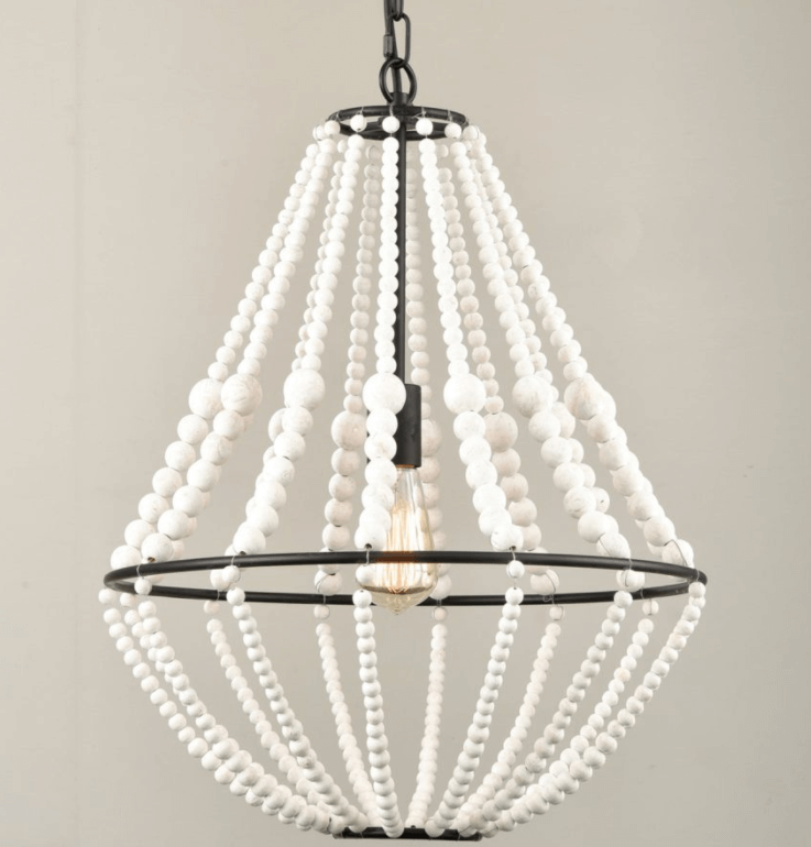 Chandelier Distressed with an Off-White Finish