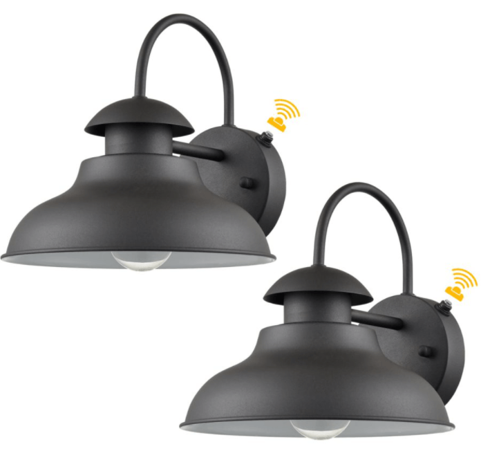 Dusk to Dawn Black Outdoor Wall Lights