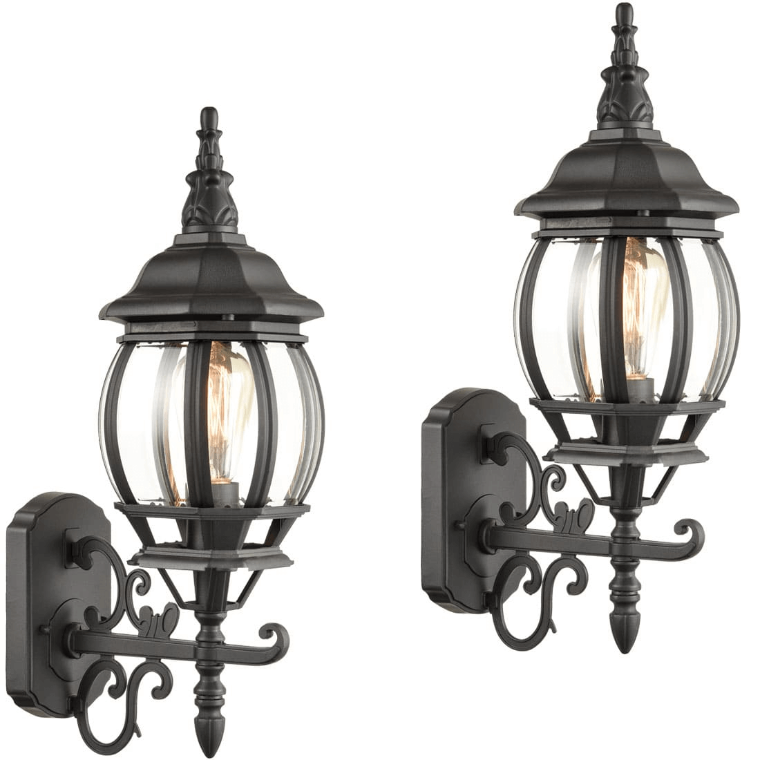 Industrial Wall Sconce in Matte Black with Waterproof Exterior