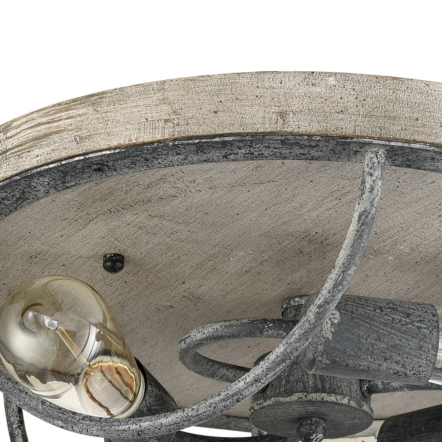 3light Distressed Wood Ceiling Light Fixture Claxy