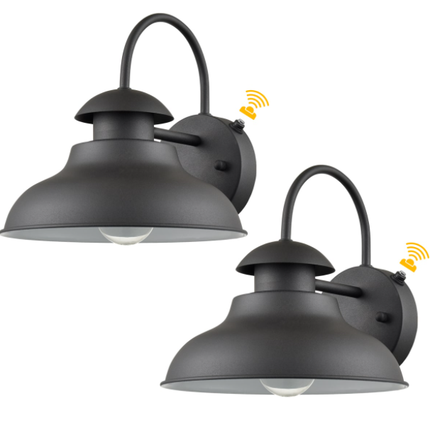 Dusk to Dawn Black Outdoor Wall Lights