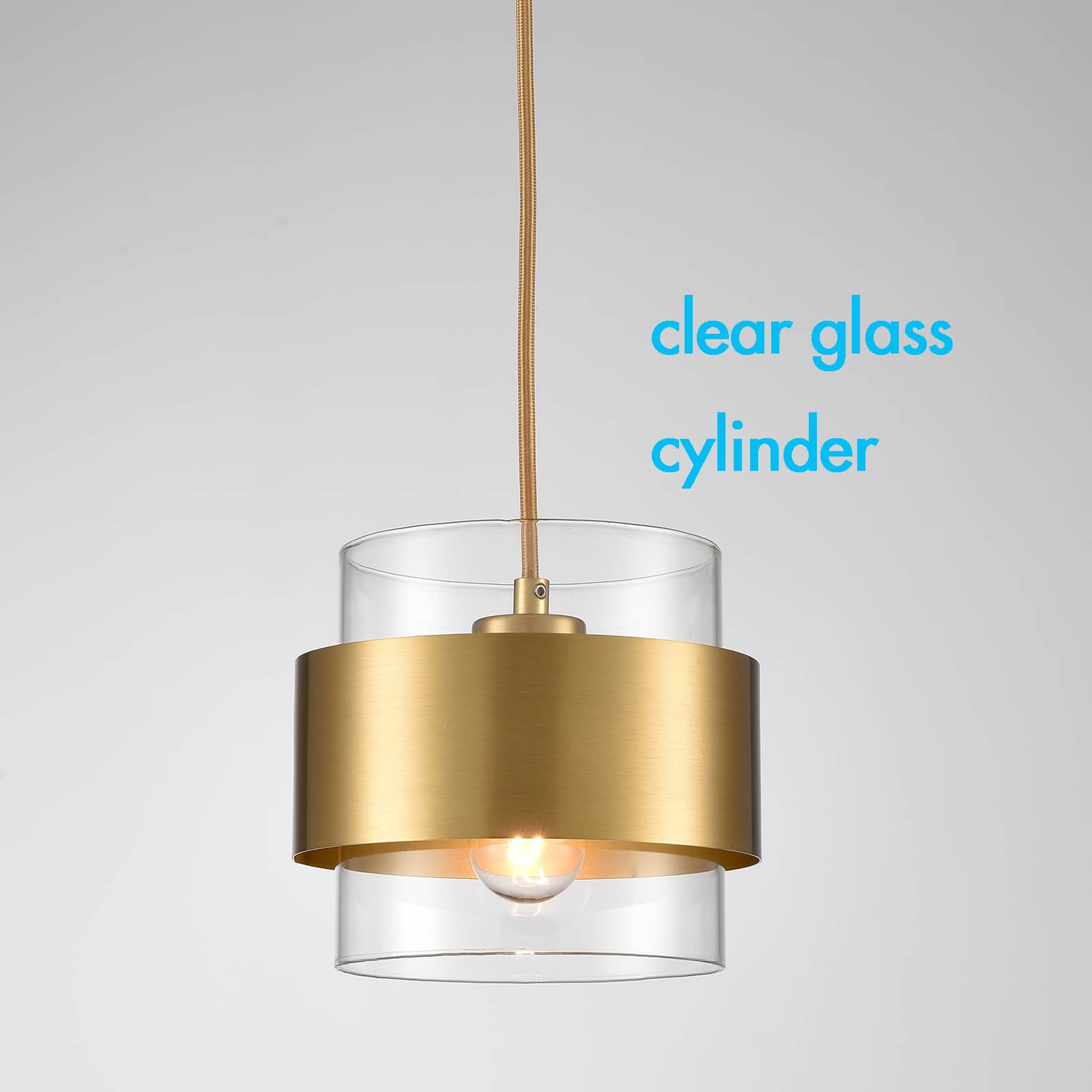 Modern Brass Pendant Light mini Glass Kitchen Hanging Light