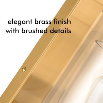 Modern Brass Wall Sconces Double Glass Shade Wall Light